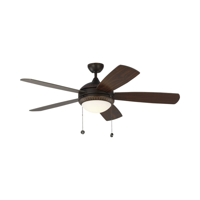 Discus Ornate LED Ceiling Fan in Roman Bronze/Bronze.