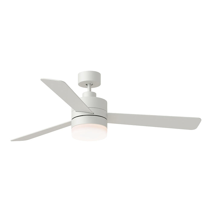 Era Outdoor LED Ceiling Fan in Matte White (52-Inch).