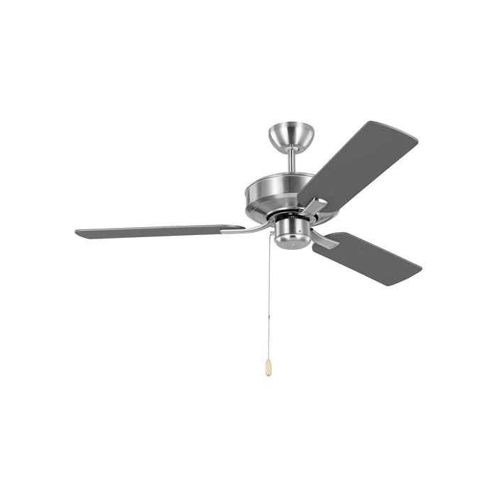 Linden Ceiling Fan in Brushed Steel/Silver (48-Inch).