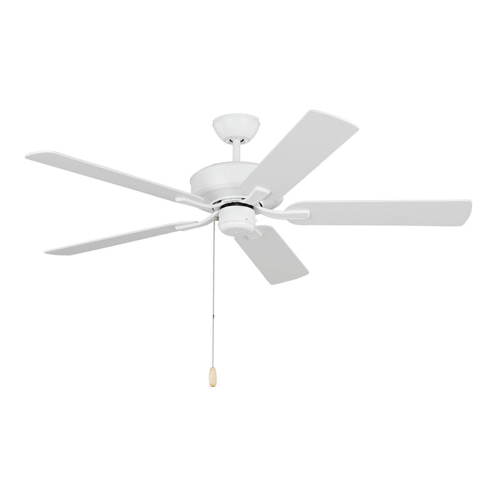 Linden Ceiling Fan in Matte White (52-Inch).