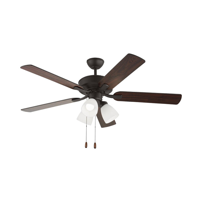 Linden LED 3 Ceiling Fan in Bronze/Bronze/American Walnut.