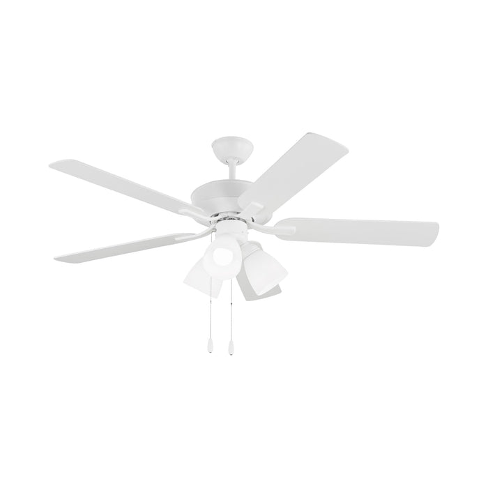 Linden LED 3 Ceiling Fan in Matte White.