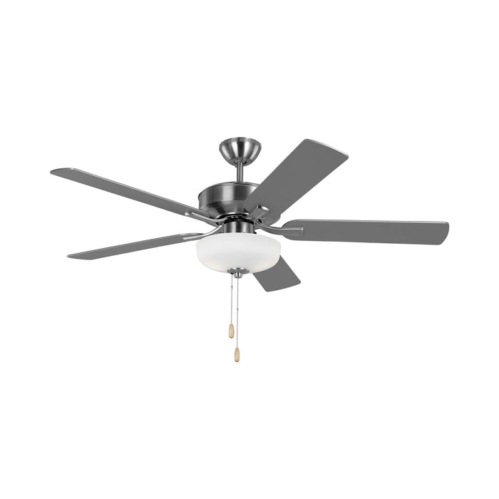 Linden LED DC Ceiling Fan in Brushed Steel/Silver.