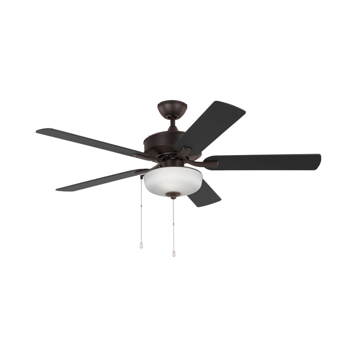 Linden Outdoor LED Ceiling Fan in Bronze.