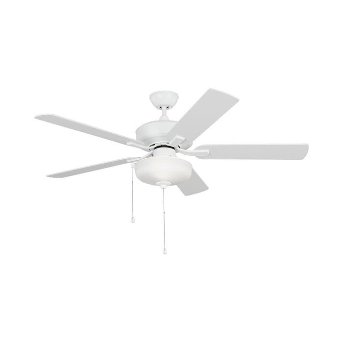 Linden Outdoor LED Ceiling Fan in Matte White.