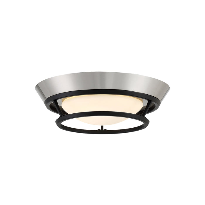 Beam Me Up! LED Flush Mount Ceiling Light in Brushed Nickel (Small).