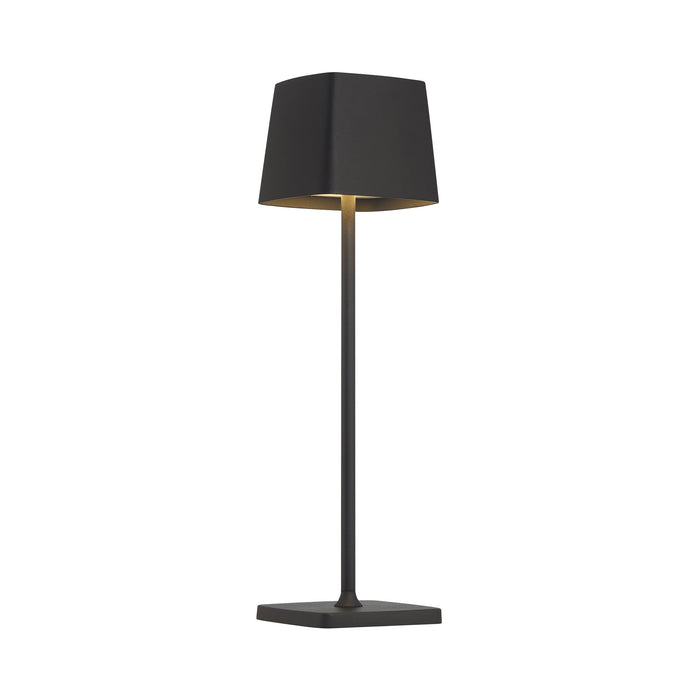 Task Portables LED Rechargeable Table Lamp in Coal Black.