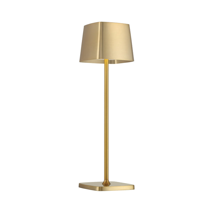 Task Portables LED Rechargeable Table Lamp in Soft Brass.