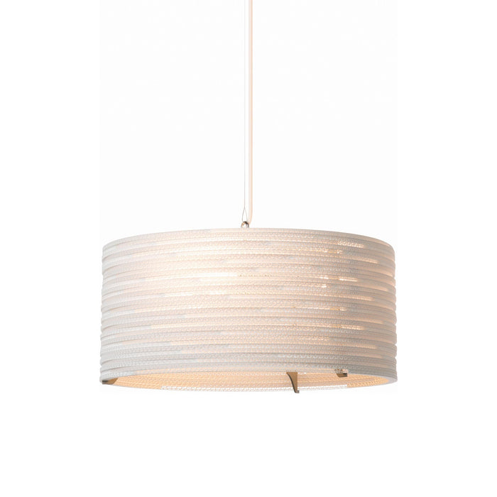 Drum Pendant Light in White (Small).