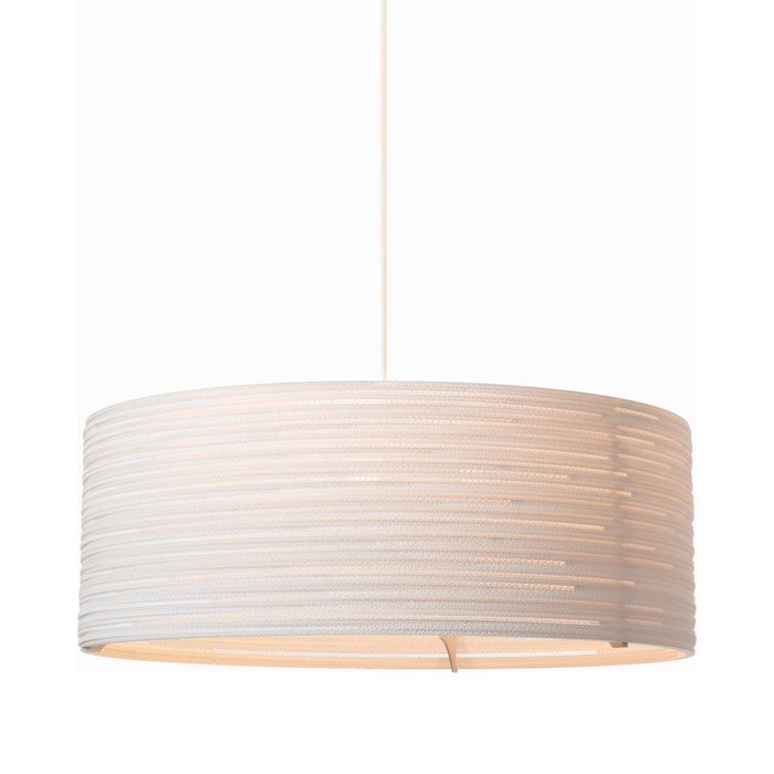 Drum Pendant Light in White (Large).