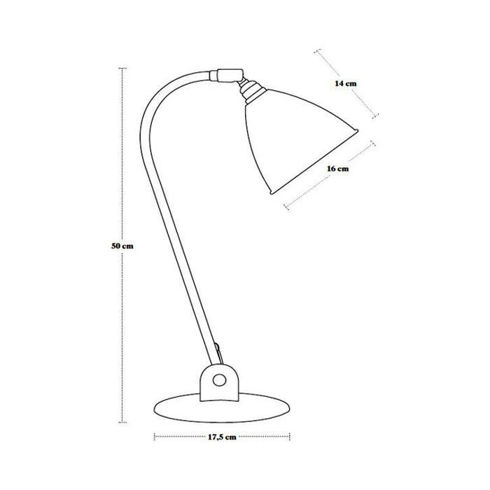 Bestlite BL2 Table Lamp - line drawing.