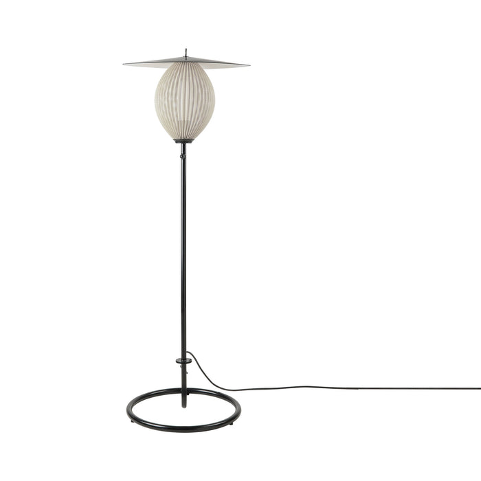 Satellite Outdoor Floor Lamp in Cream White Semi Matt.