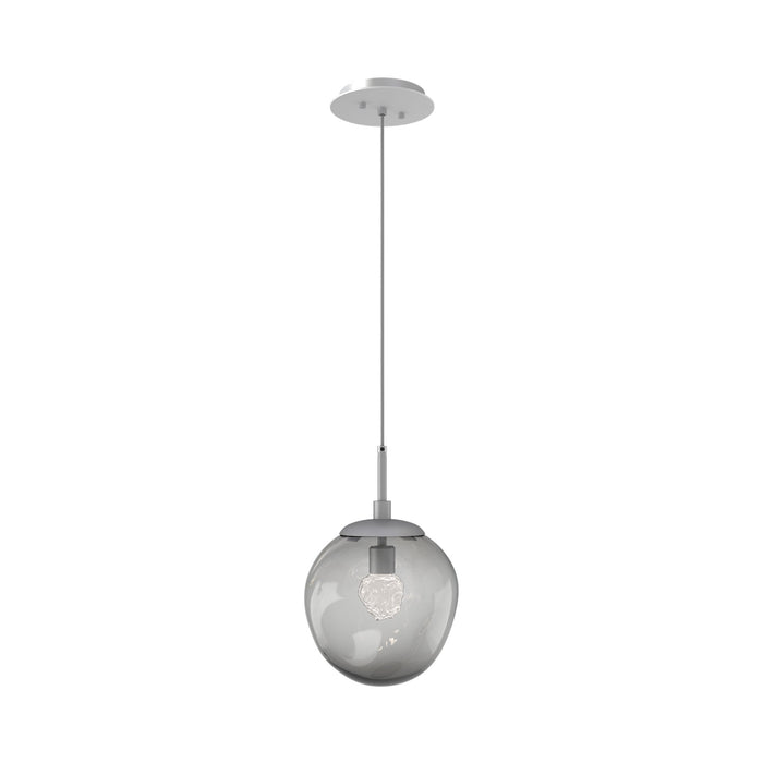 Aster LED Pendant Light in Classic Silver/Smoke/Floret Crystal.