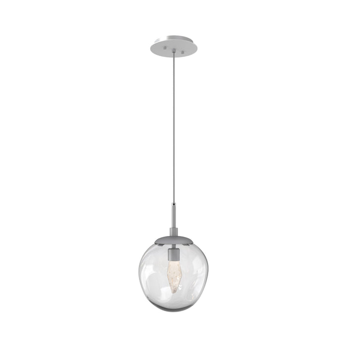 Aster LED Pendant Light in Classic Silver/Clear/Geo Crystal.