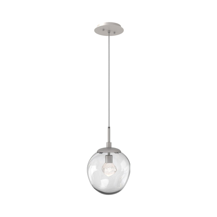 Aster LED Pendant Light in Beige Silver/Clear/Zircon Crystal.