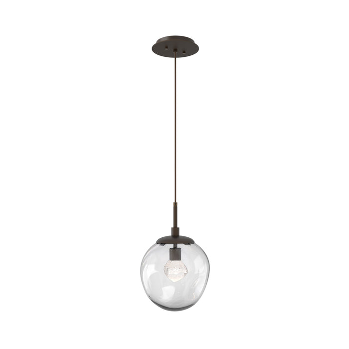 Aster LED Pendant Light in Flat Bronze/Clear/Zircon Crystal.