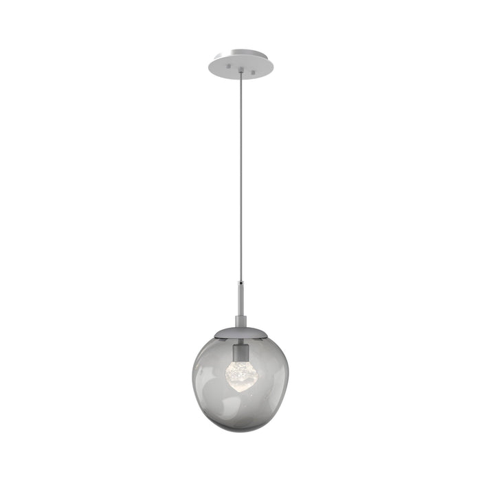 Aster LED Pendant Light in Classic Silver/Smoke/Zircon Crystal.