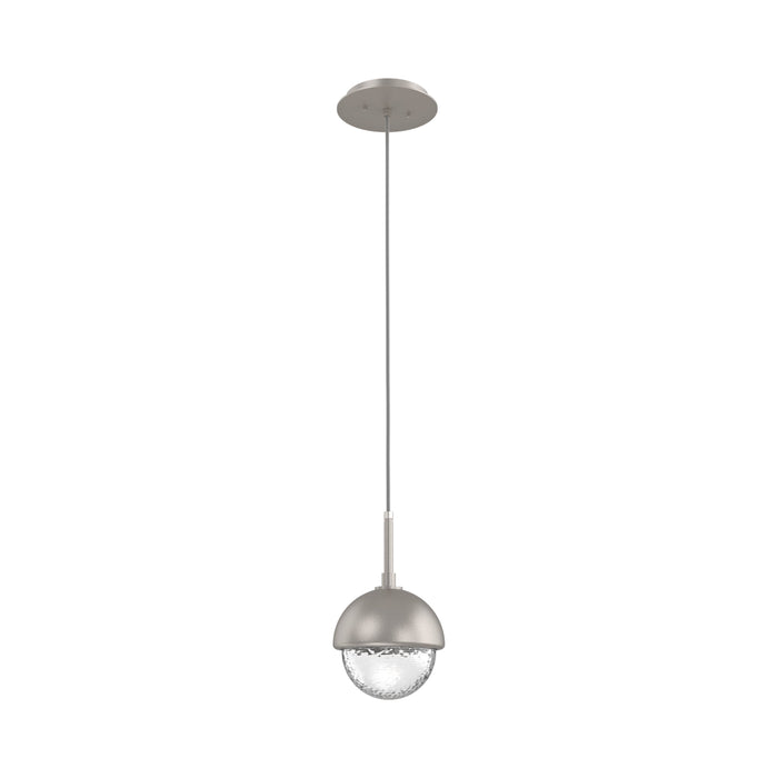 Cabochon LED Pendant Light in Beige Silver/Matching Finish.