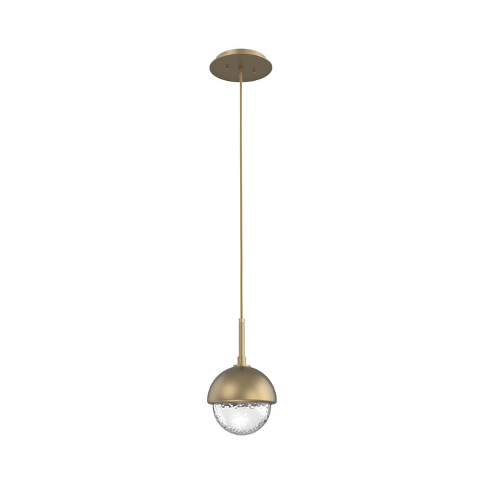 Cabochon LED Pendant Light in Gilded Brass/Matching Finish.