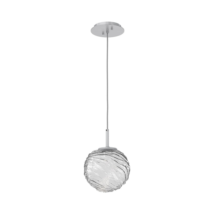 Gaia LED Pendant Light in Classic Silver/Clear (Medium).