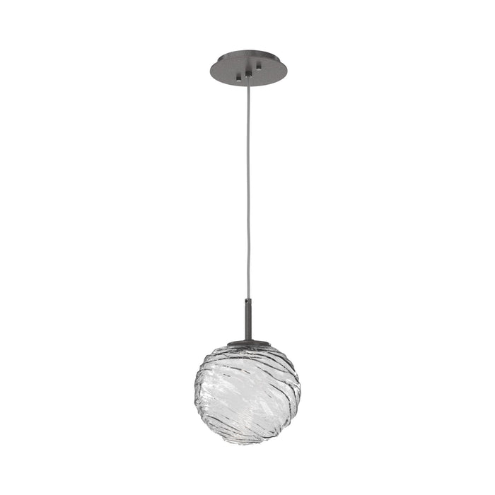 Gaia LED Pendant Light in Graphite/Clear (Medium).