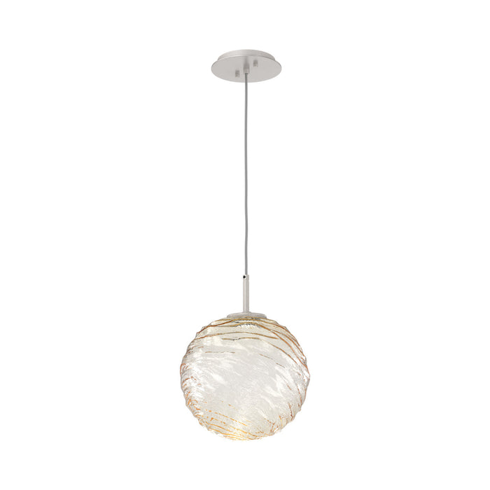 Gaia LED Pendant Light in Beige Silver/Amber (Large).