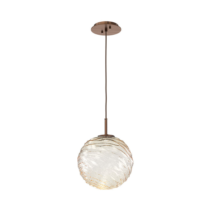 Gaia LED Pendant Light in Oil Rubbed Bronze/Amber (Large).