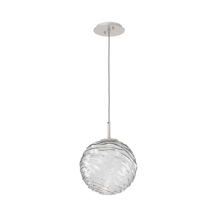 Gaia LED Pendant Light in Beige Silver/Clear (Large).