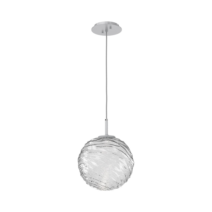 Gaia LED Pendant Light in Classic Silver/Clear (Large).