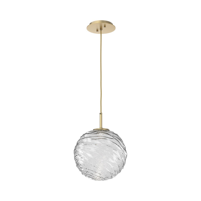 Gaia LED Pendant Light in Gilded Brass/Clear (Large).