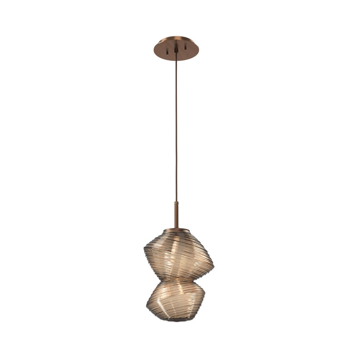 Mesa LED Pendant Light in Oil Rubbed Bronze/Bronze.