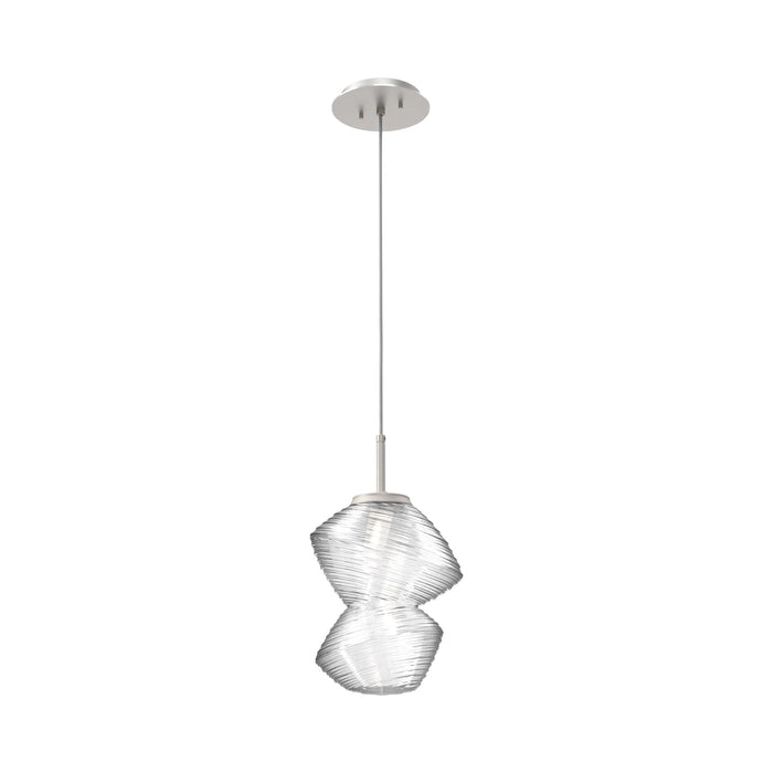 Mesa LED Pendant Light in Beige Silver/Clear.