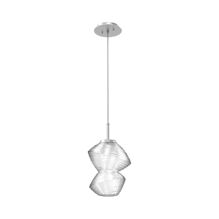 Mesa LED Pendant Light in Classic Silver/Clear.