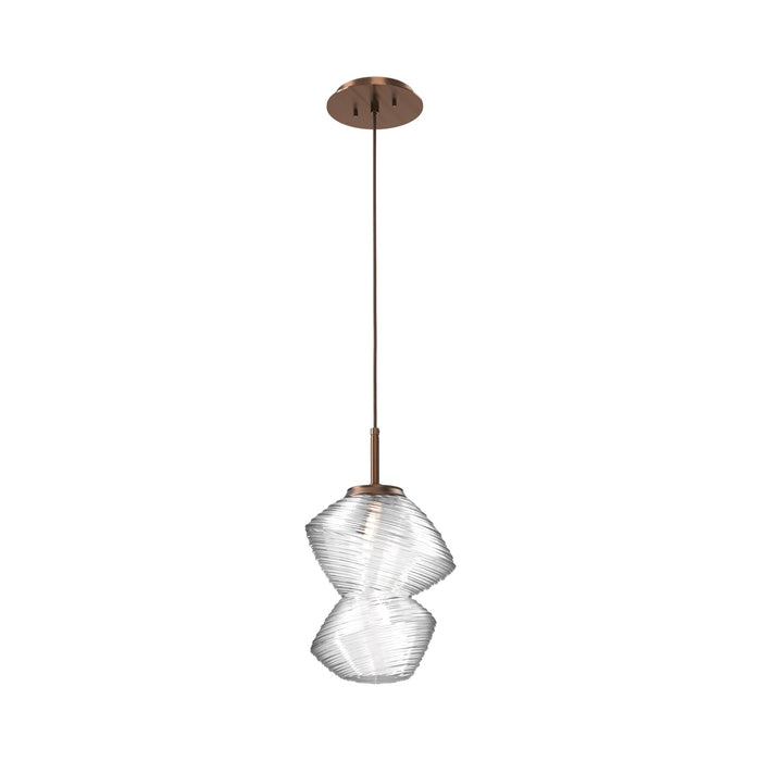 Mesa LED Pendant Light in Oil Rubbed Bronze/Clear.