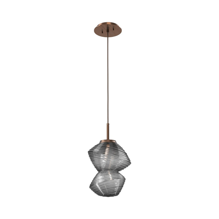 Mesa LED Pendant Light in Oil Rubbed Bronze/Smoke.