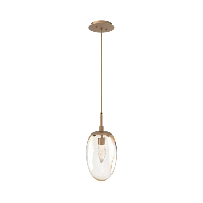 Meteo Pendant Light in Novel Brass/Amber/Geo Crystal (LED).