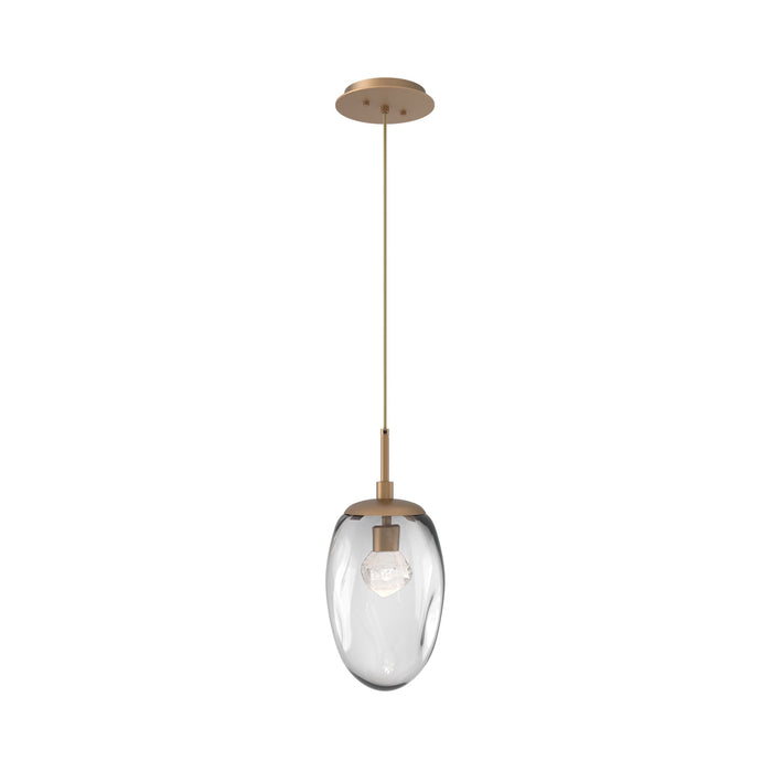 Meteo Pendant Light in Novel Brass/Clear/Zircon Crystal (LED).