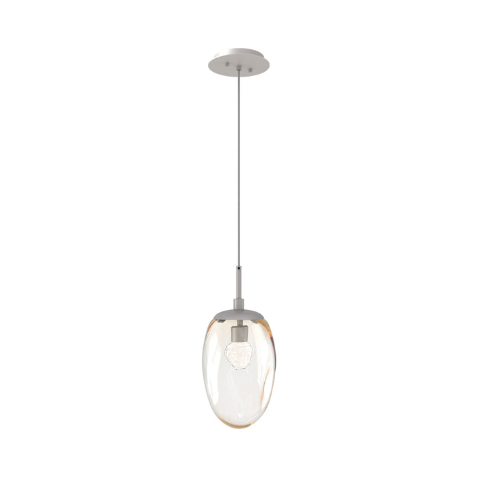 Meteo Pendant Light in Beige Silver/Amber/Floret Crystal (LED).