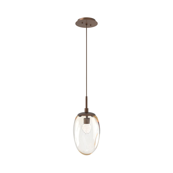 Meteo Pendant Light in Burnished Bronze/Amber/Floret Crystal (LED).