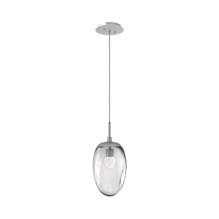Meteo Pendant Light in Classic Silver/Clear/Floret Crystal (LED).