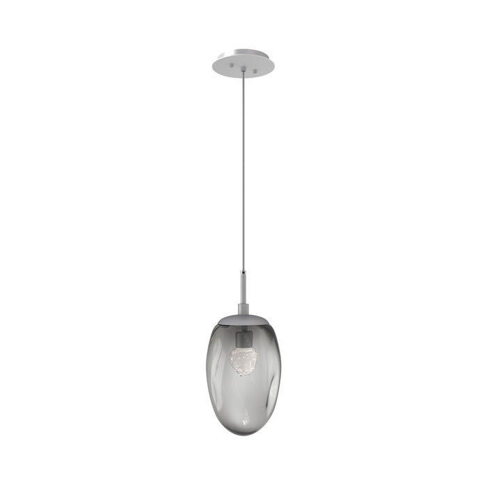 Meteo Pendant Light in Classic Silver/Smoke/Floret Crystal (LED).