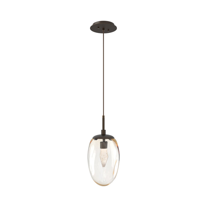 Meteo Pendant Light in Flat Bronze/Amber/Geo Crystal (LED).