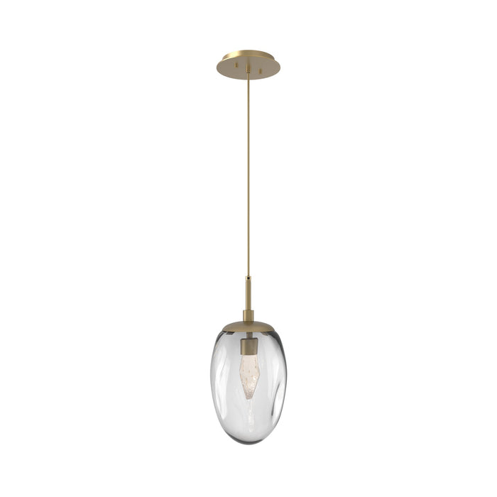 Meteo Pendant Light in Gilded Brass/Clear/Geo Crystal (LED).