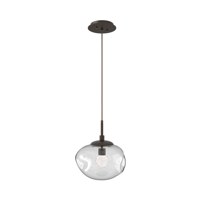 Nova LED Pendant Light in Flat Bronze/Clear/Floret Crystal.