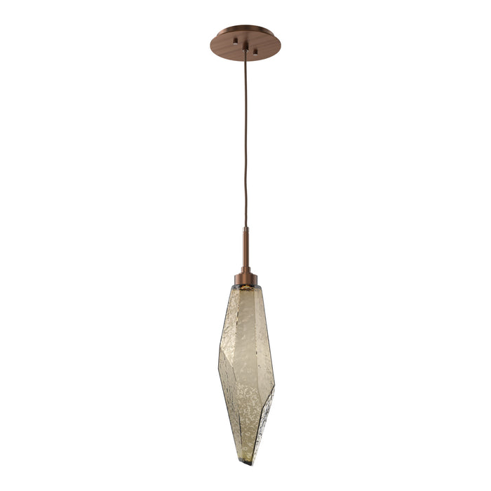 Rock Crystal LED Pendant Light in Oil Rubbed Bronze/Bronze (Large).