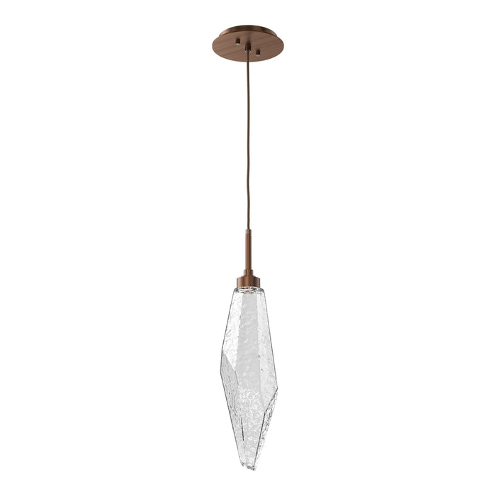 Rock Crystal LED Pendant Light in Oil Rubbed Bronze/Clear (Large).