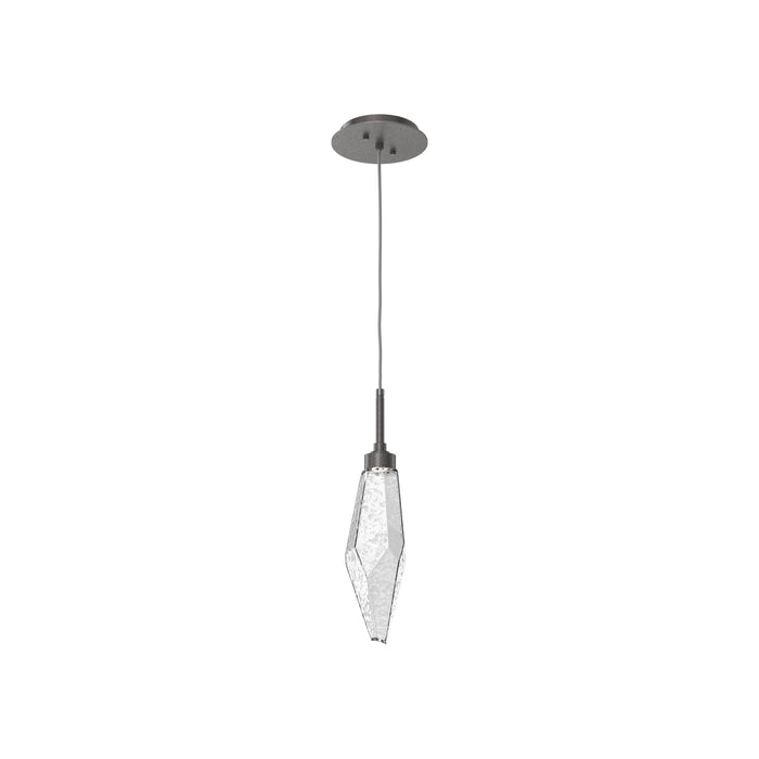 Rock Crystal LED Pendant Light in Graphite/Clear (Small).