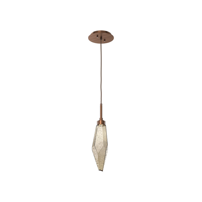 Rock Crystal LED Pendant Light in Oil Rubbed Bronze/Bronze (Small).