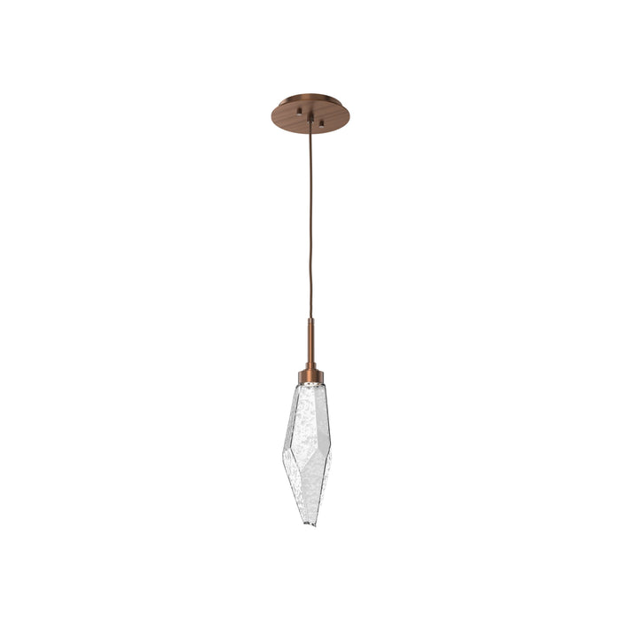 Rock Crystal LED Pendant Light in Oil Rubbed Bronze/Clear (Small).