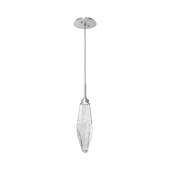 Rock Crystal LED Pendant Light in Classic Silver/Clear (Medium).